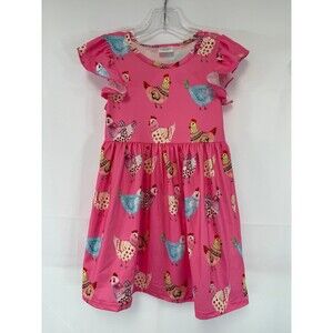 Unbranded Pink Chicken Dress Size 3-4years NWOT